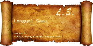 Lengyel Samu névjegykártya